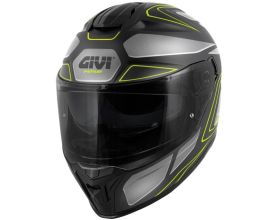 ΚΡΑΝΟΣ ΜΗΧΑΝΗΣ GIVI - H55.1 Zephir mat black/silver/titanium/fluo yellow + φιμέ ζελατίνα