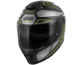 ΚΡΑΝΟΣ ΜΗΧΑΝΗΣ GIVI - H55.1 Zephir mat black/silver/titanium/fluo yellow + φιμέ ζελατίνα