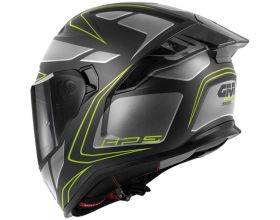 ΚΡΑΝΟΣ ΜΗΧΑΝΗΣ GIVI - H55.1 Zephir mat black/silver/titanium/fluo yellow + φιμέ ζελατίνα - 