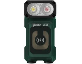 ΦΑΚΟΣ WUBEN - X3 Pro Green Owl Compact LED Επαναφορτιζόμενος EDC με Θήκη Φόρτισης Αλουμινίου - 