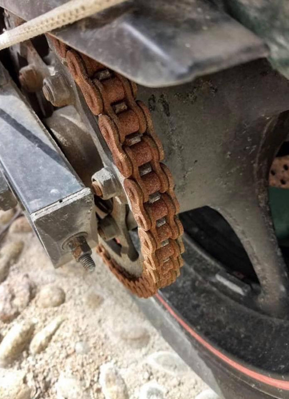 Κακή συντήρηση μοτοσυκλέτας