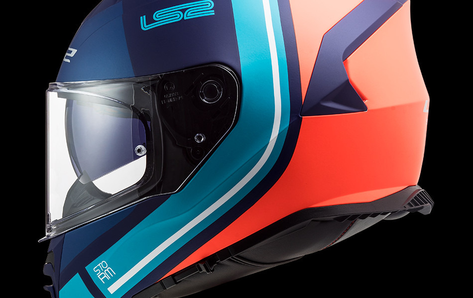  LS2 - Storm FF800 Slant mat blue/fluo orange