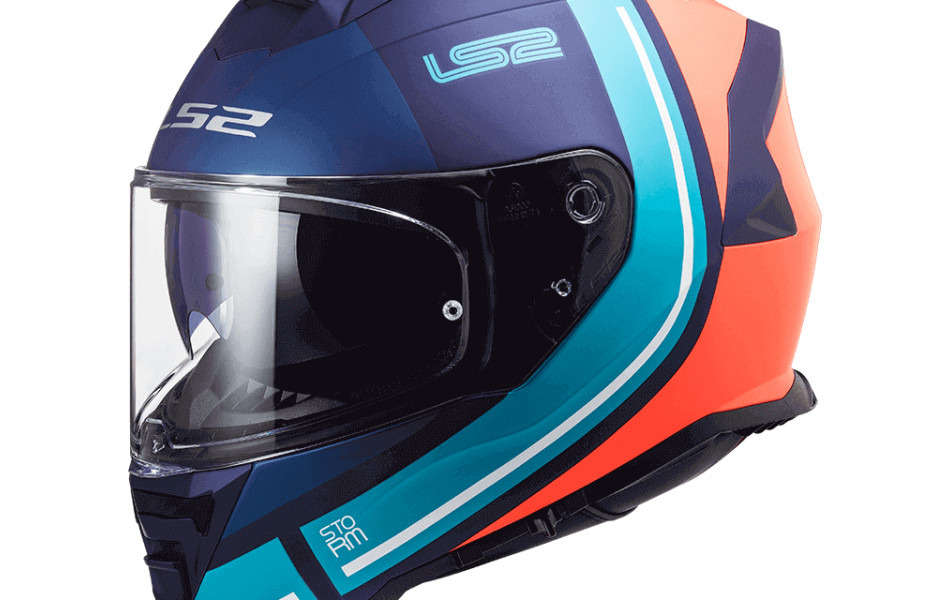  LS2 - Storm FF800 Slant mat blue/fluo orange12