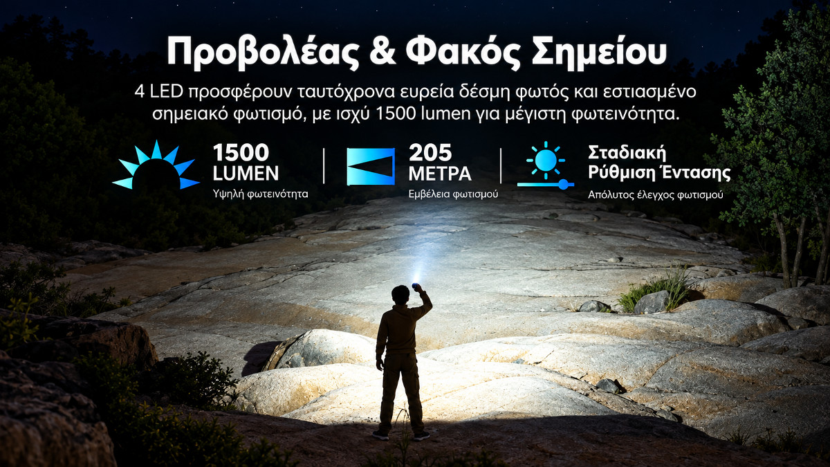 Wuben X4 Compact LED φακός τσέπης πολλαπλών χρήσεων